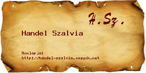 Handel Szalvia névjegykártya